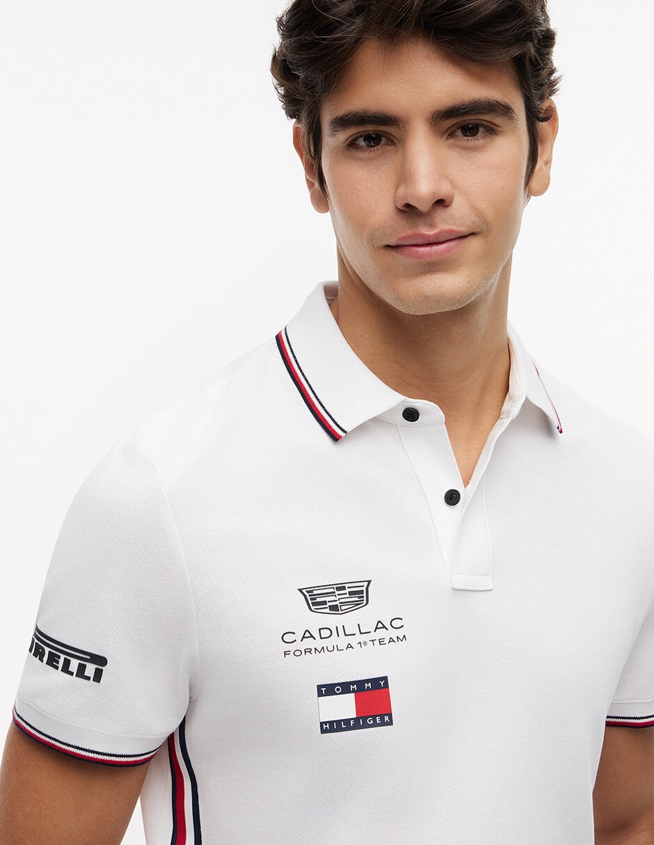 Playera tipo polo cadillac f1 réplica para hombre 3