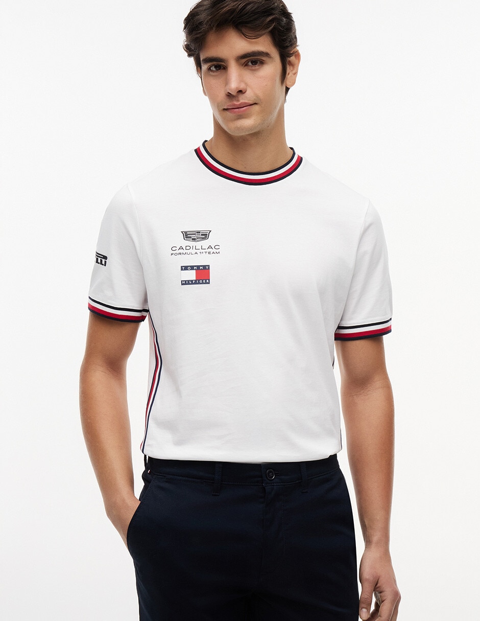 Playera Tommy Hilfiger Cadillac F1 Réplica cuello redondo para hombre