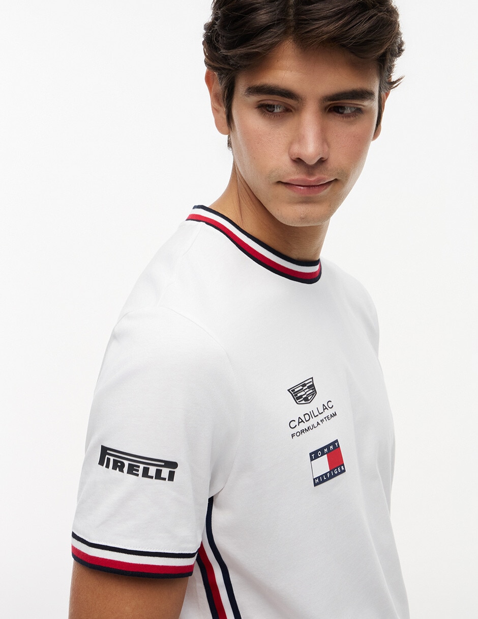 Playera Tommy Hilfiger Cadillac F1 Réplica cuello redondo para hombre
