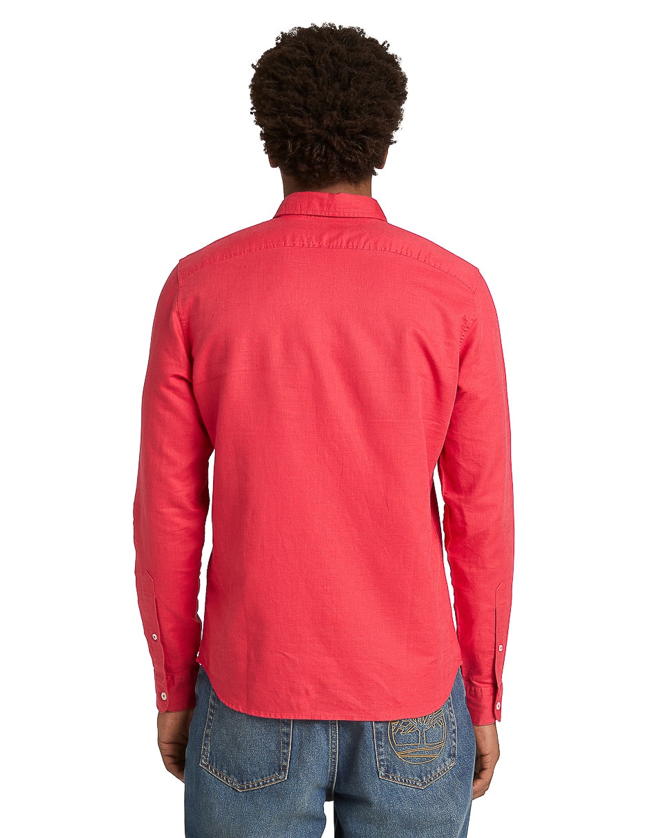Camisa casual manga larga para hombre