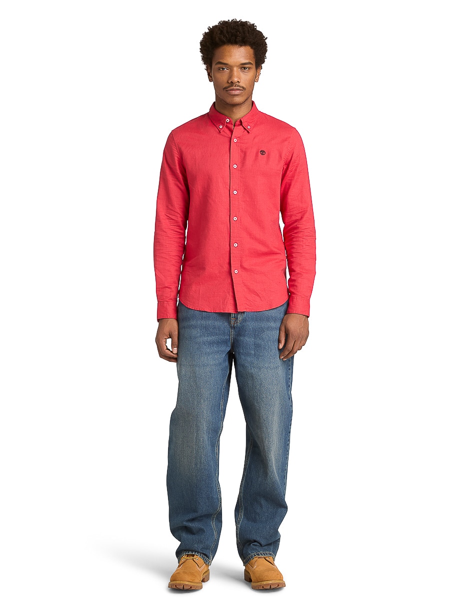 Camisa casual manga larga para hombre