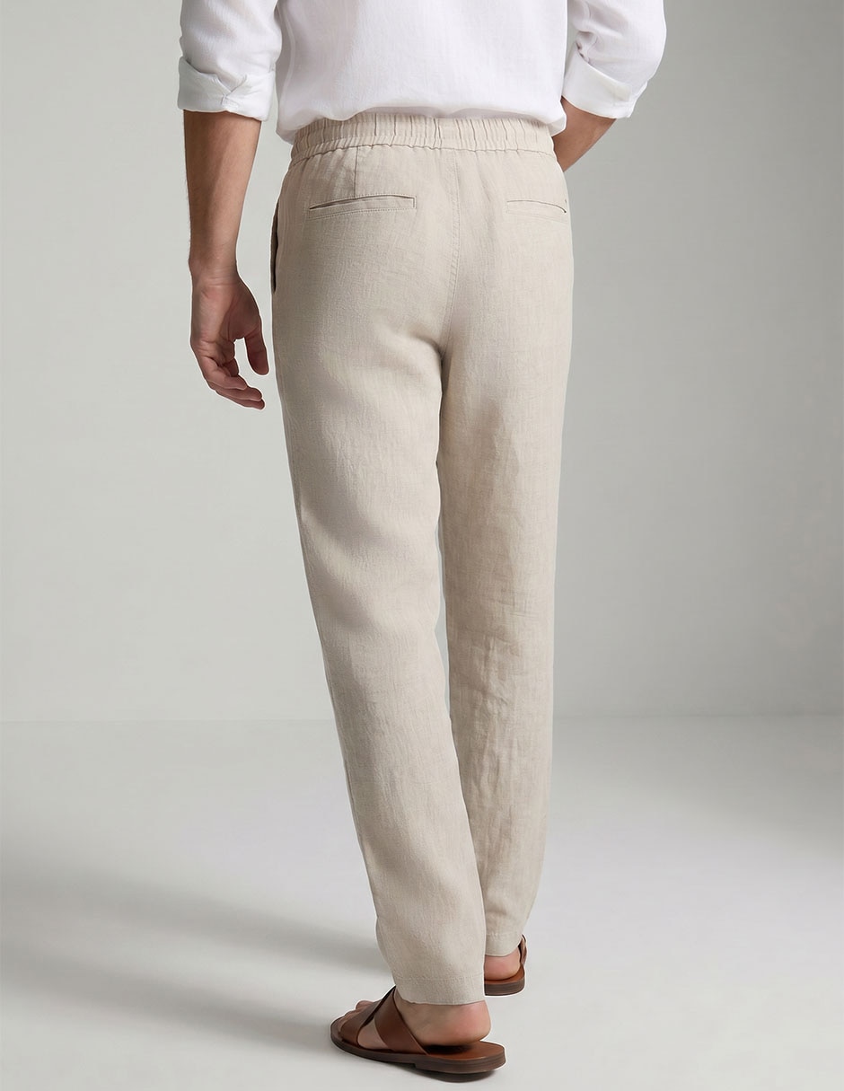 Pantalón business casual straight de algodón para hombre 2