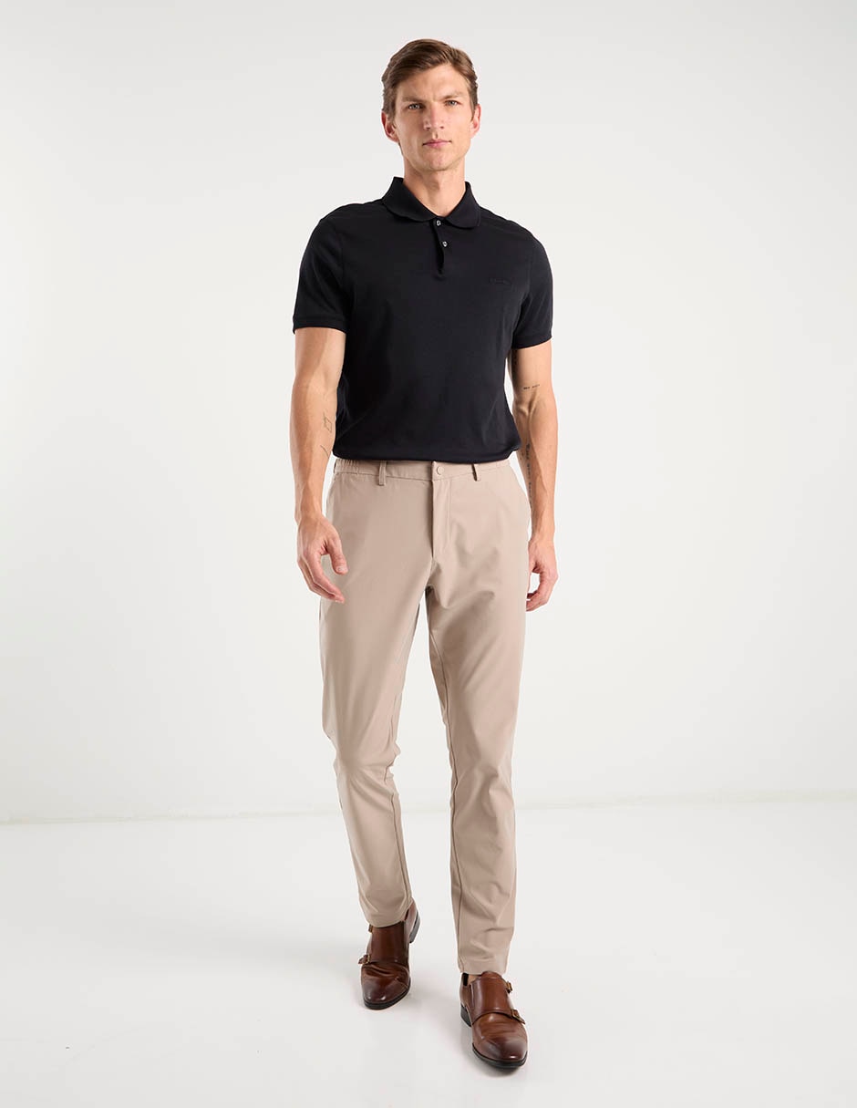 Pantalón de vestir slim fit de algodón para hombre 4