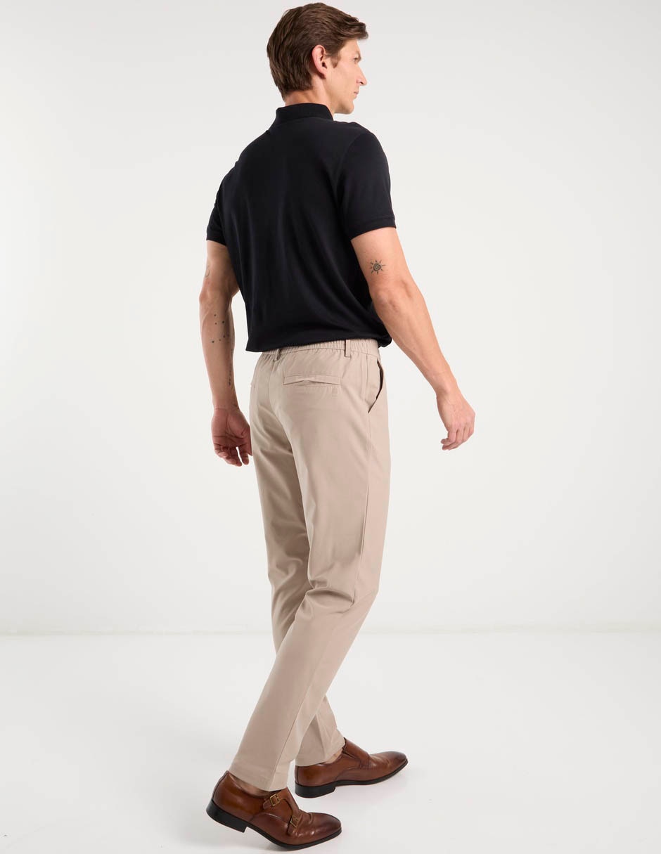 Pantalón de vestir slim fit de algodón para hombre 6