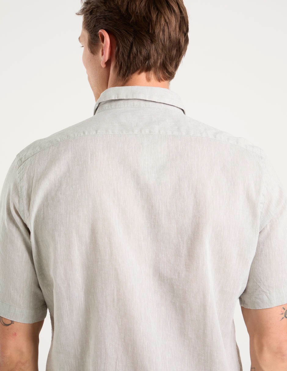 Camisa casual scappino manga corta para hombre