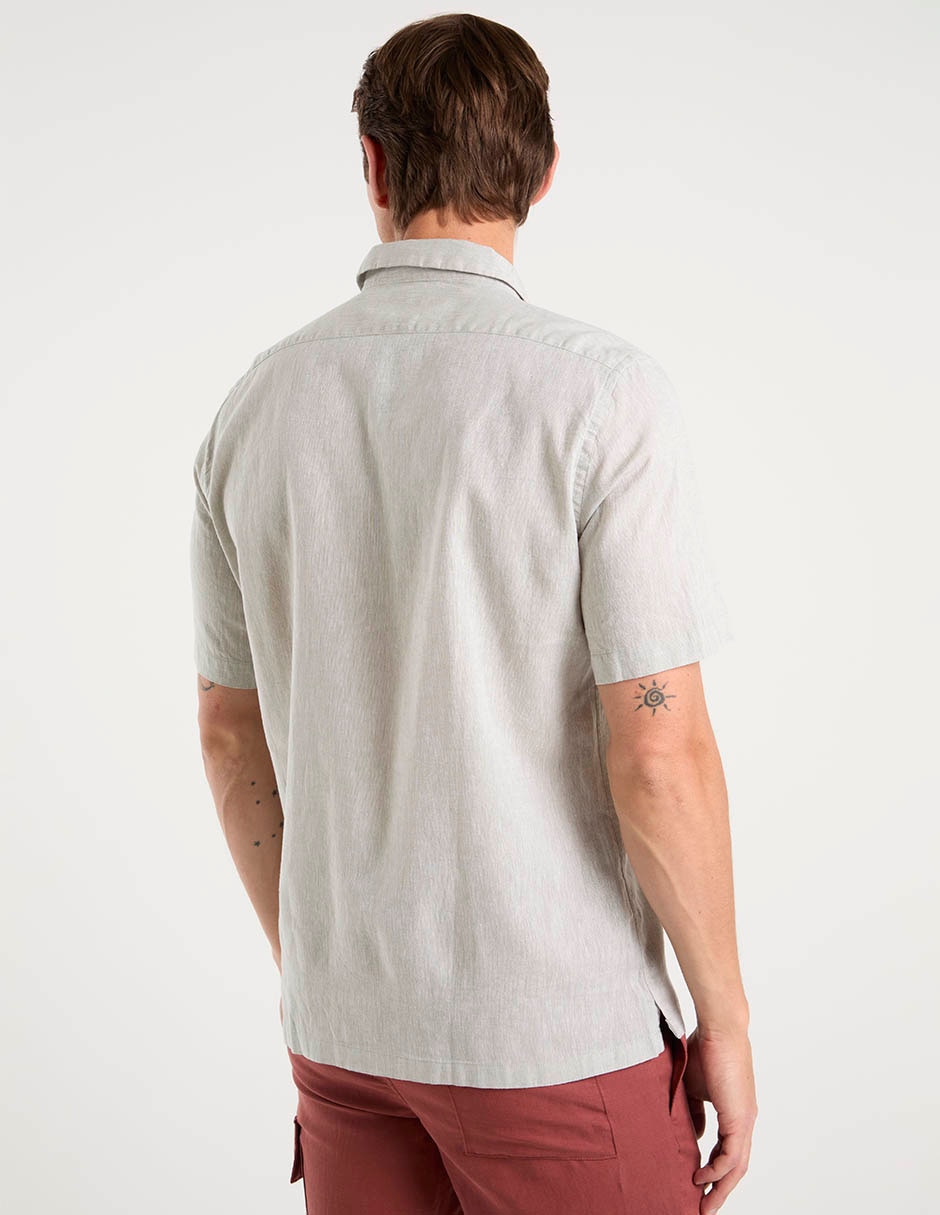 Camisa casual scappino manga corta para hombre