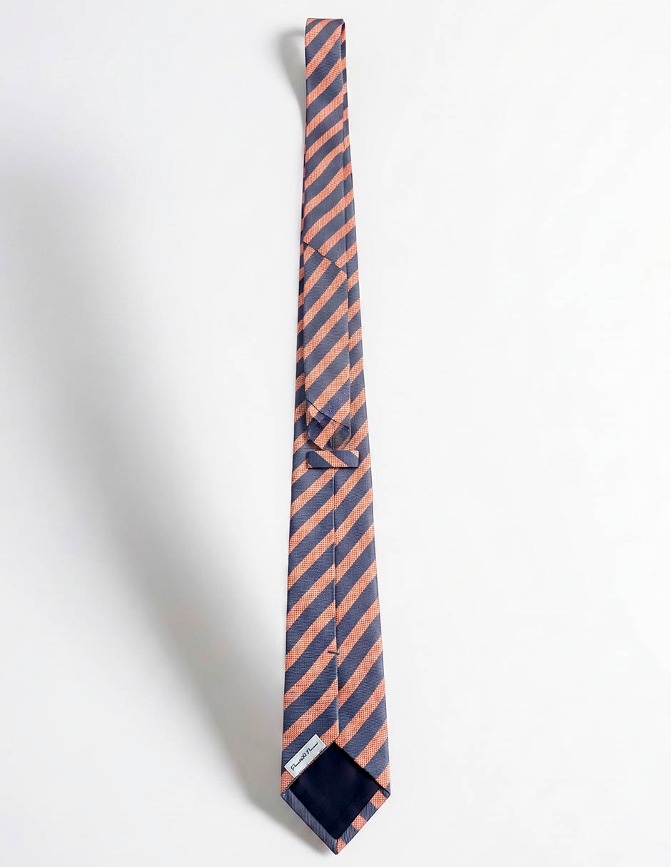 Corbata Scappino regular de seda estampado a rayas para hombre