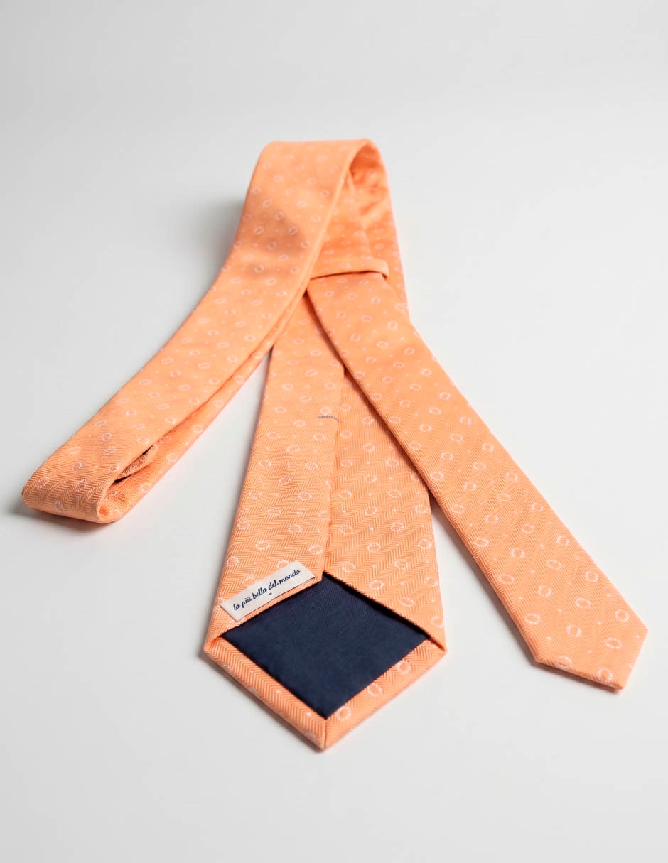 Corbata scappino regular de seda estampado floral para hombre