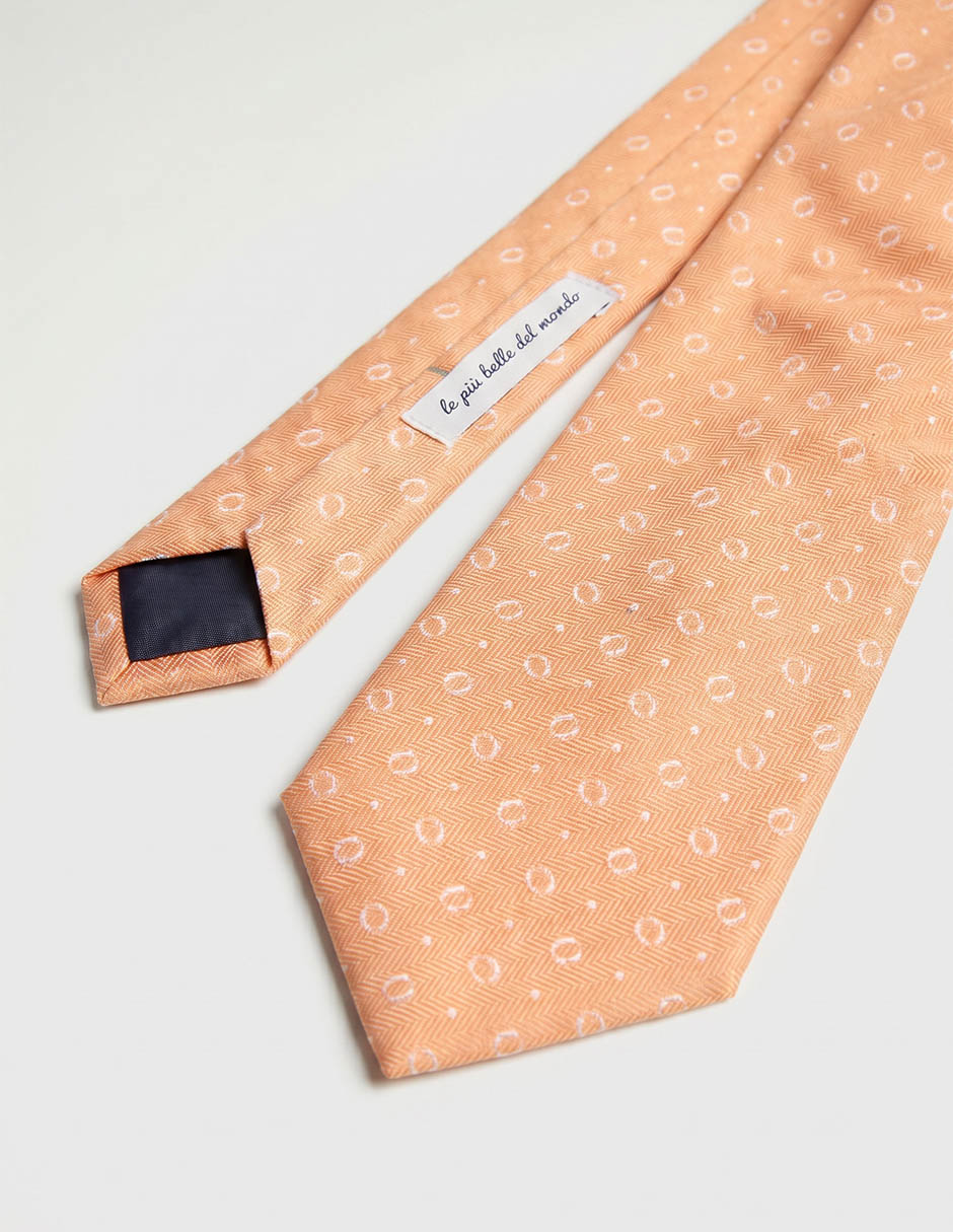 Corbata scappino regular de seda estampado floral para hombre