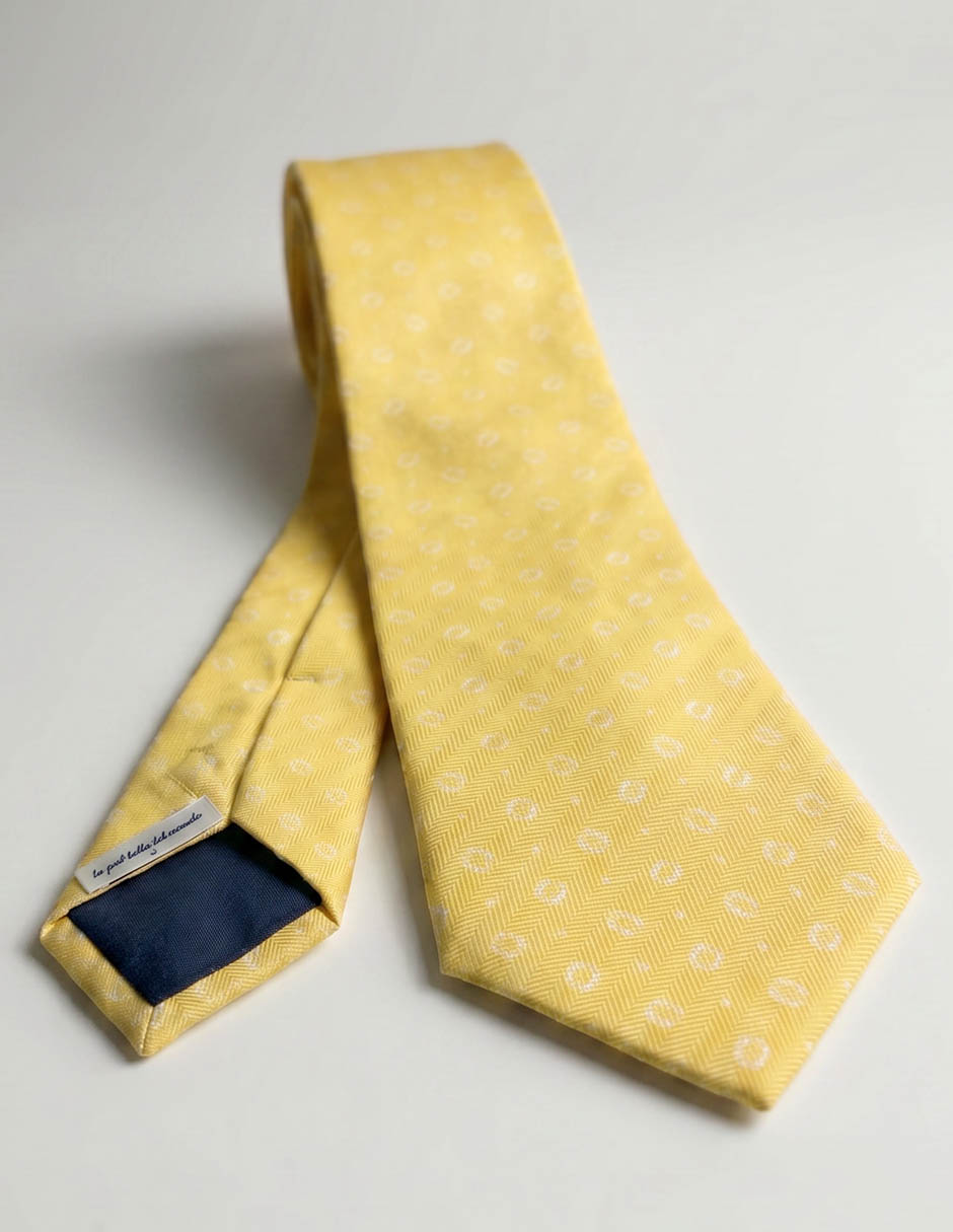 Corbata regular de seda estampado floral para hombre