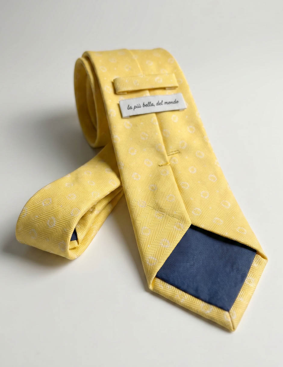 Corbata regular de seda estampado floral para hombre 2