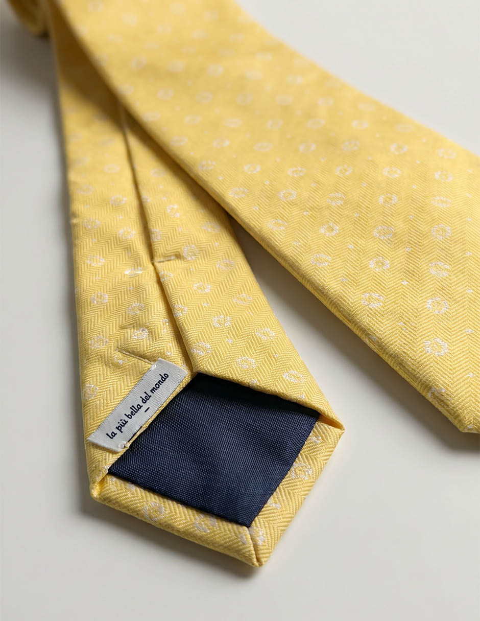 Corbata regular de seda estampado floral para hombre 3
