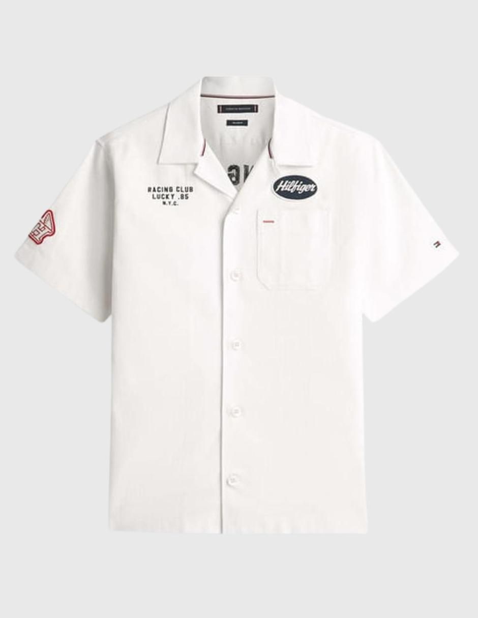 Camisa casual de algodón manga corta para hombre