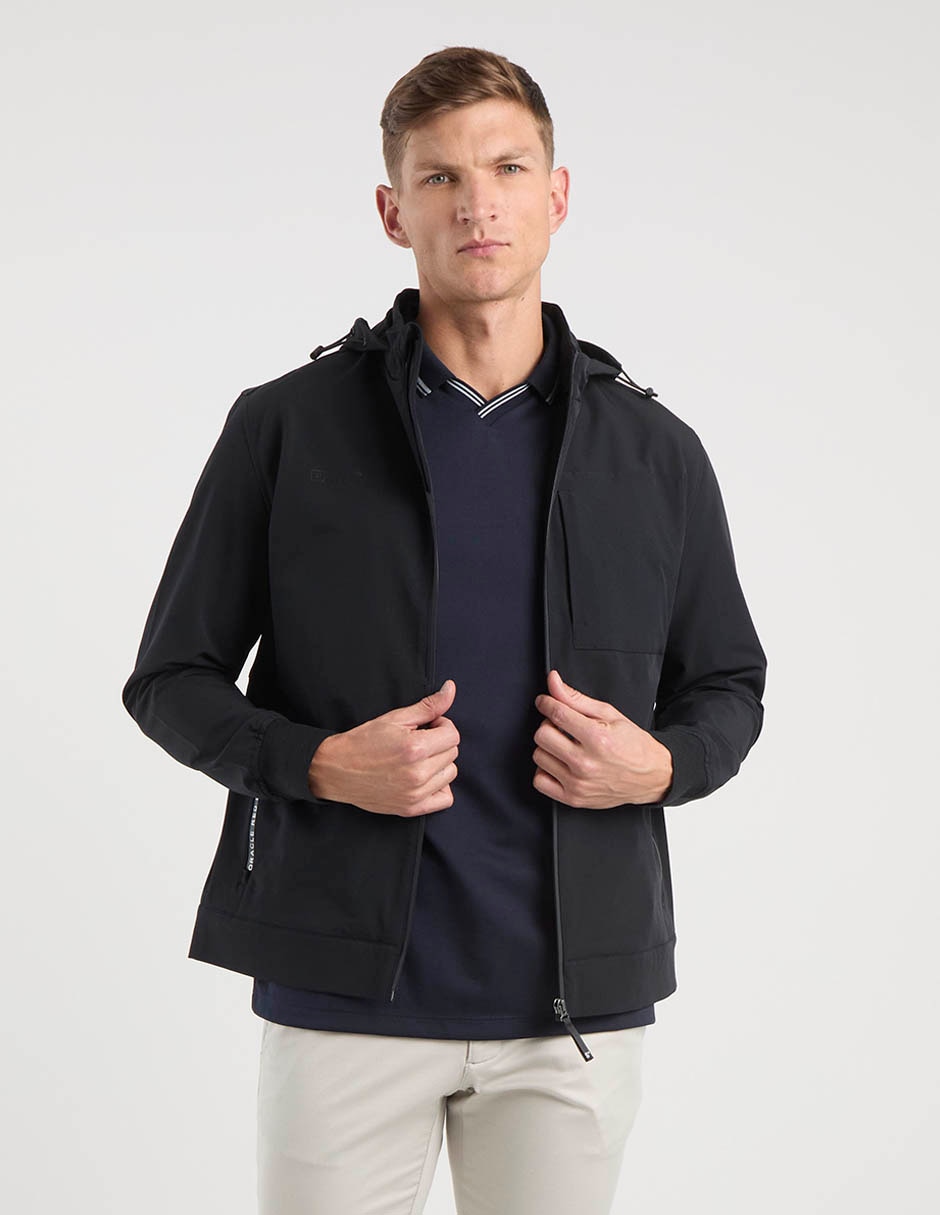 Chamarra rompevientos capucha y bolsillos para hombre Chamarra rompevientos capucha y bolsillos para hombre
