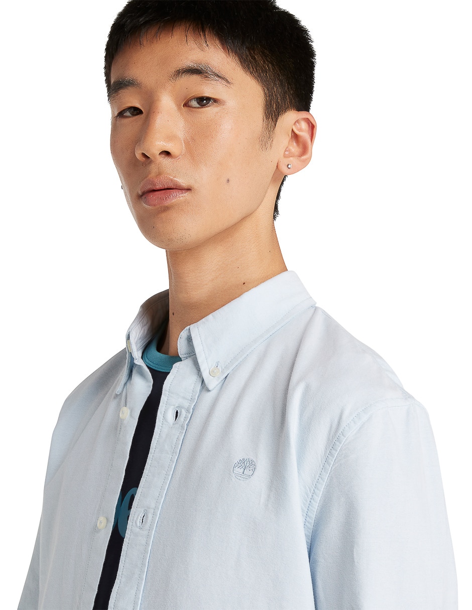 Camisa casual de algodón manga larga para hombre 5