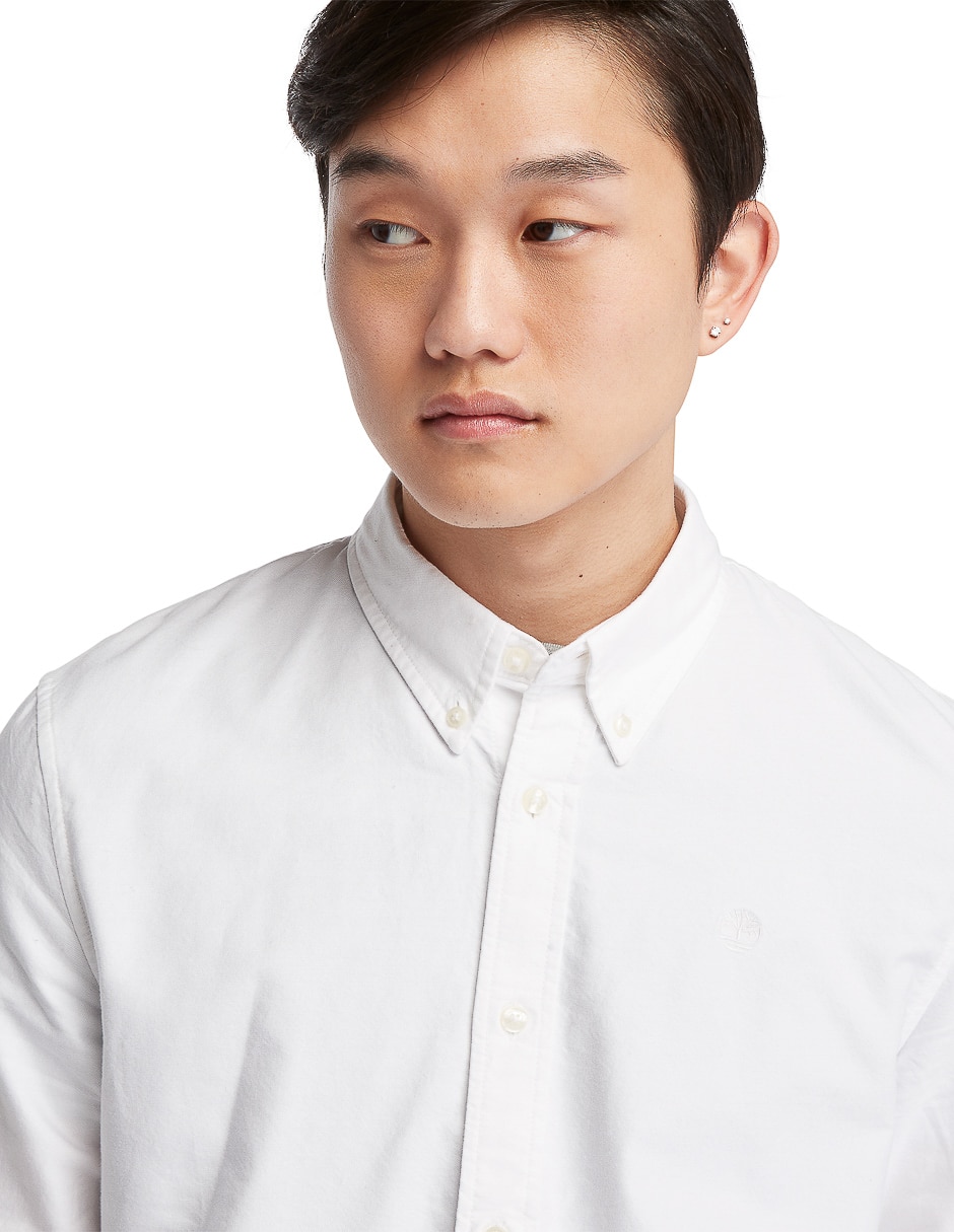 Camisa casual de algodón manga larga para hombre