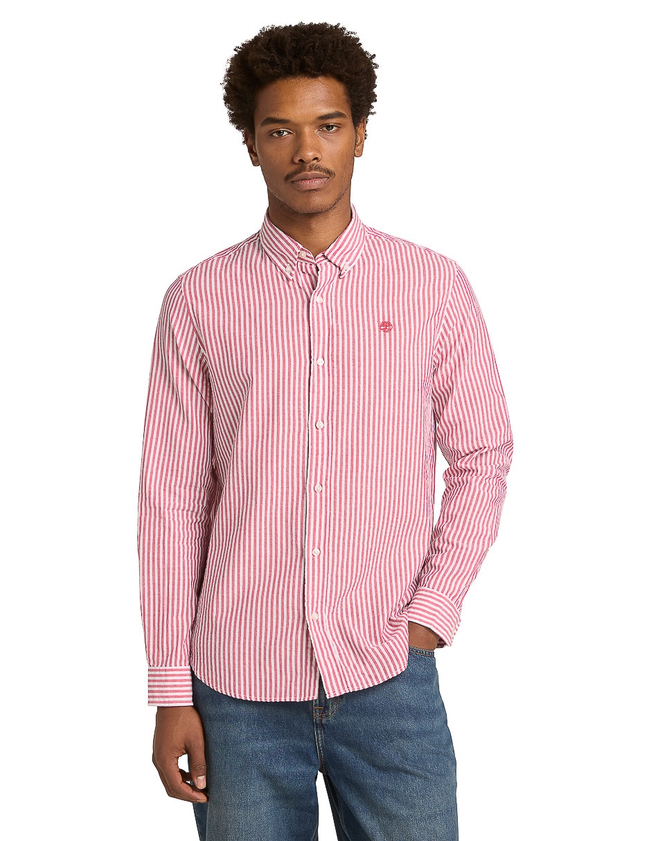 Camisa casual de algodón manga larga para hombre Camisa casual de algodón manga larga para hombre