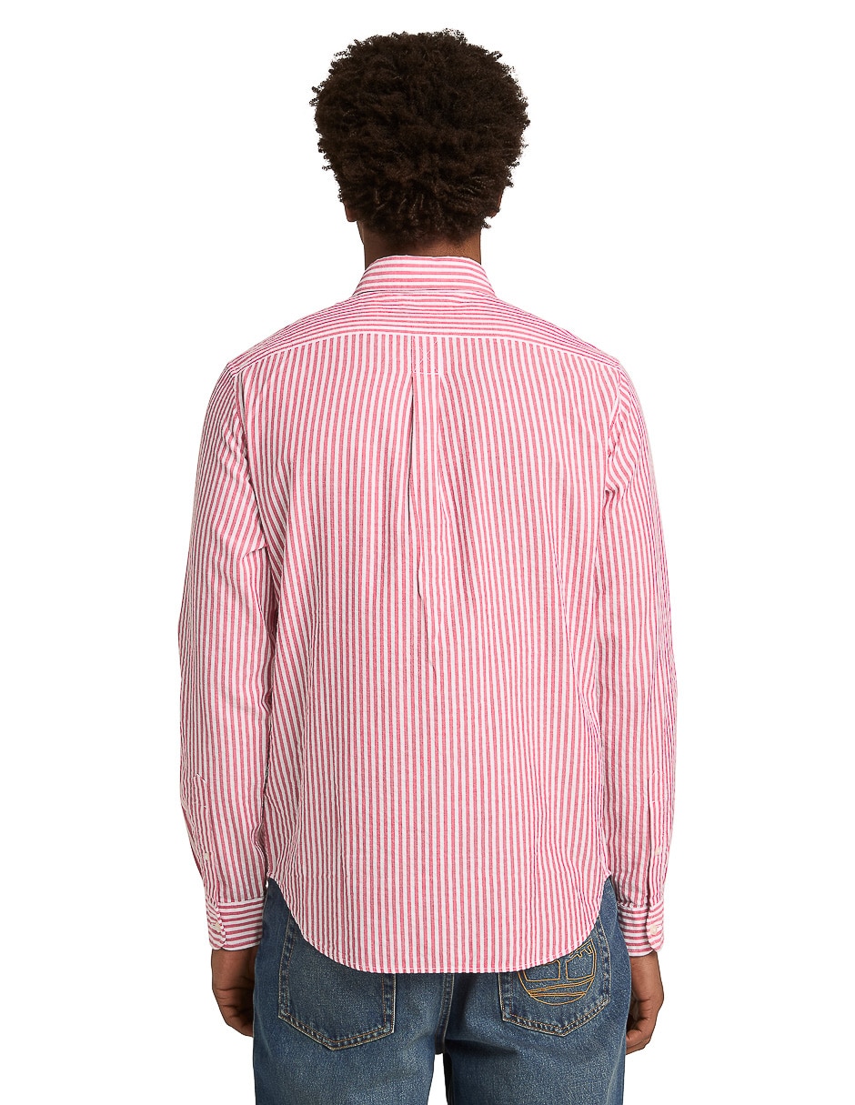 Camisa casual de algodón manga larga para hombre