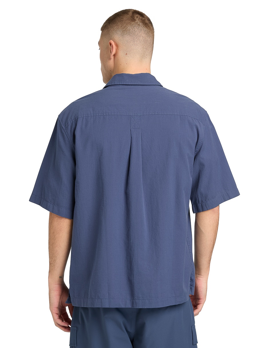 Camisa casual de algodón manga corta para hombre