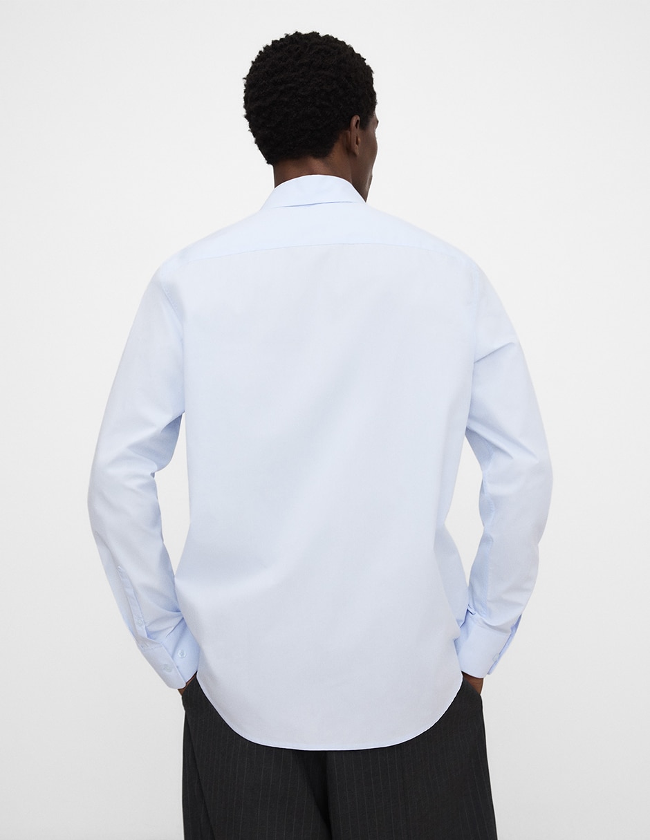 Camisa casual Adolfo Dominguez de algodón manga larga para hombre