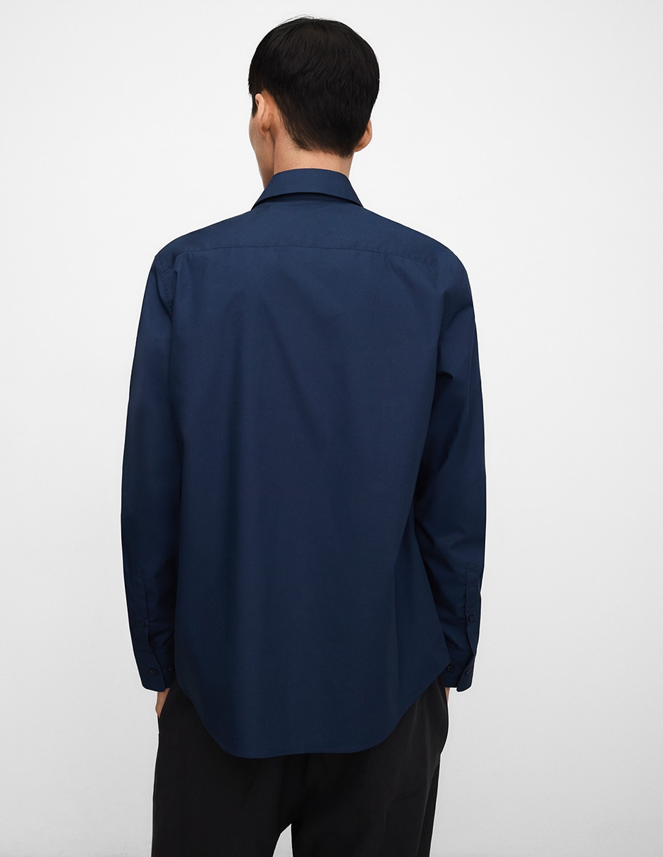 Camisa casual de algodón manga larga para hombre 8