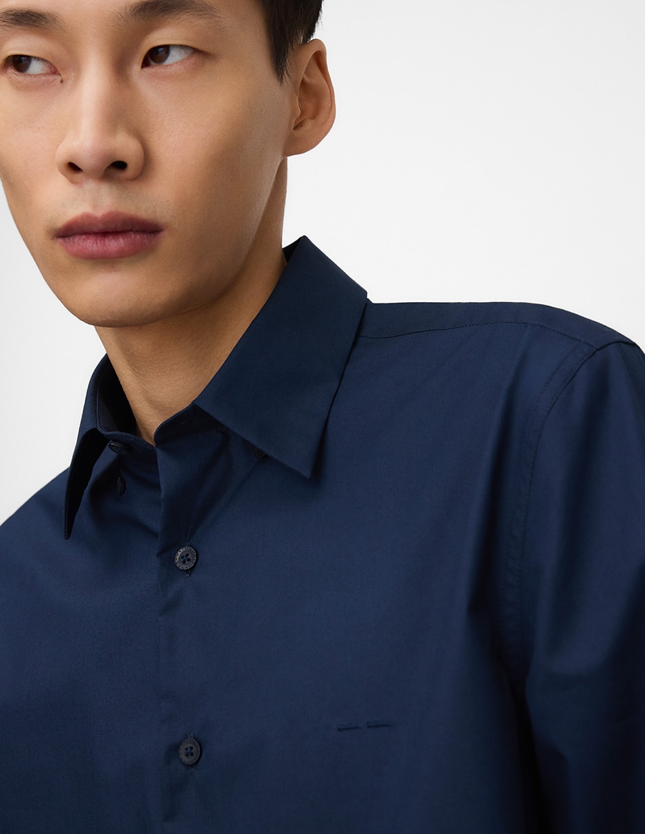 Camisa casual de algodón manga larga para hombre 9