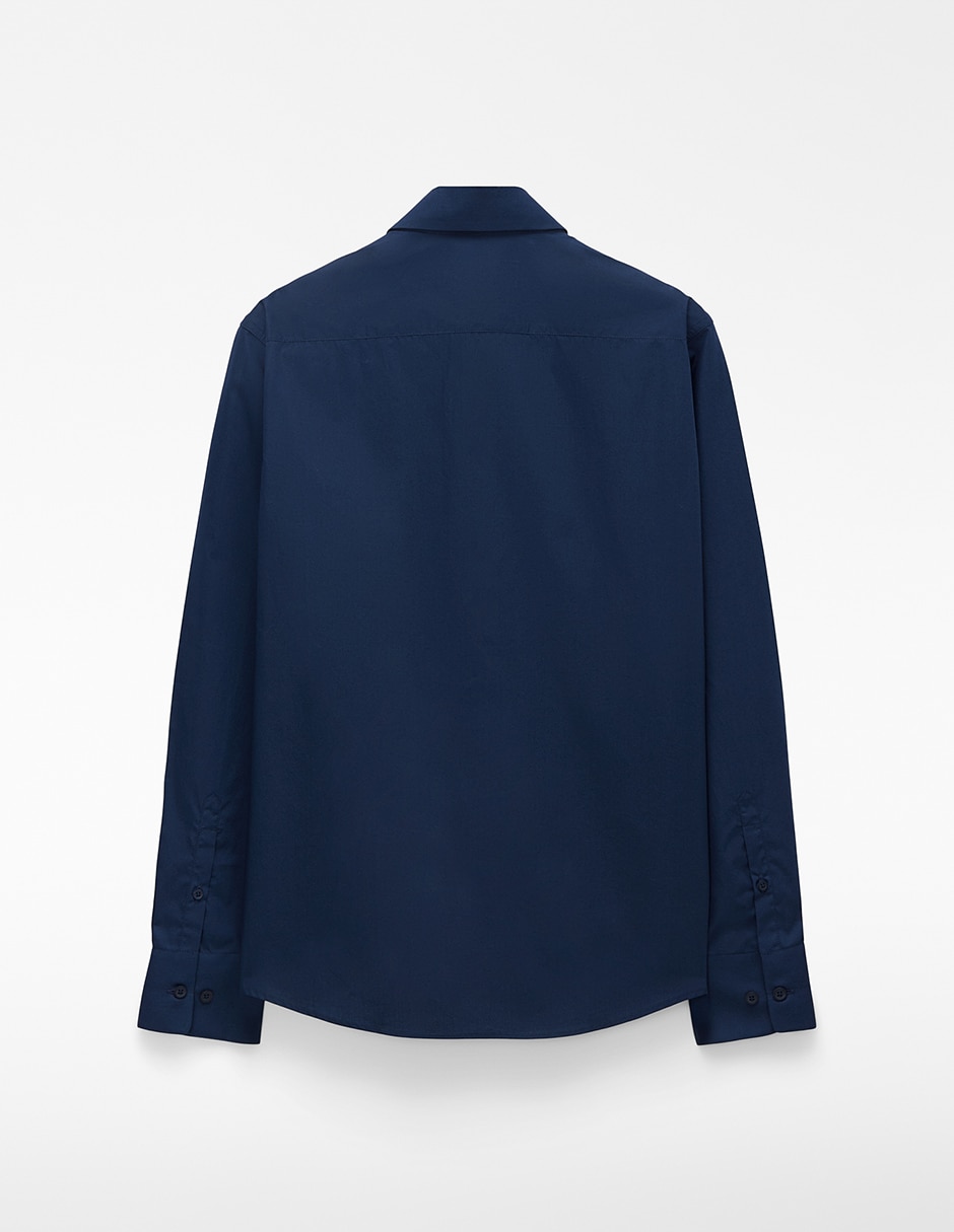 Camisa casual de algodón manga larga para hombre 11