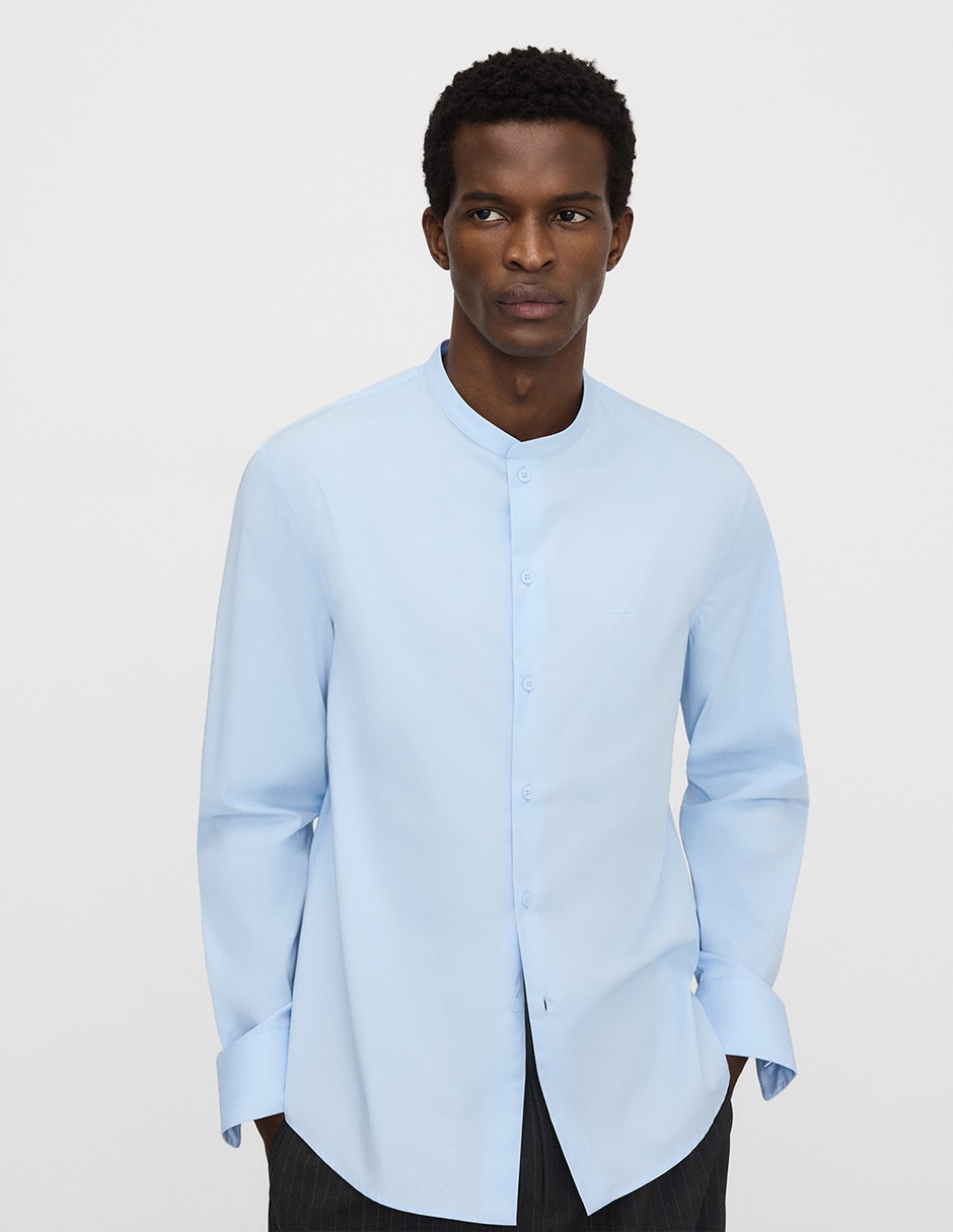 Camisa casual Adolfo Dominguez de algodón manga larga para hombre