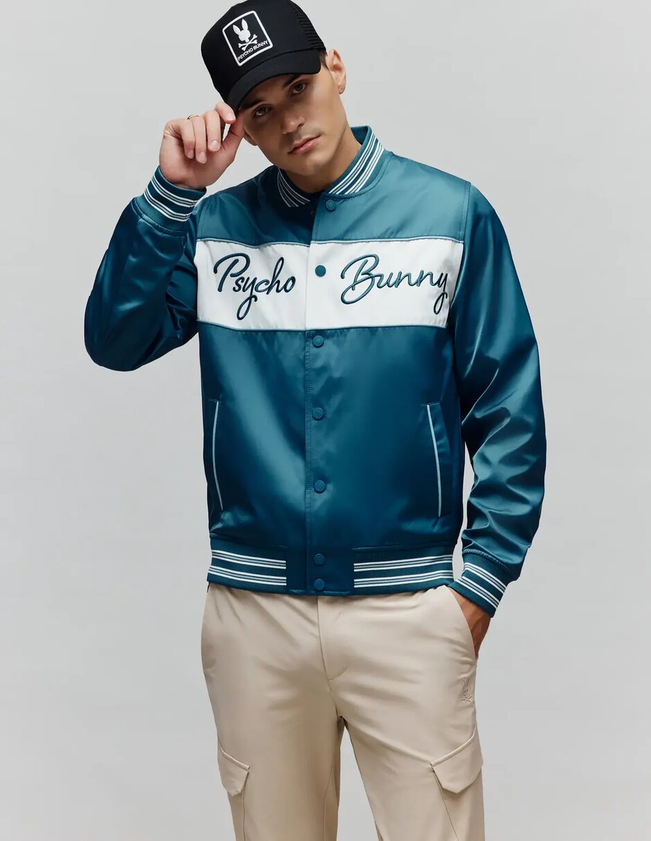 Chamarra bomber con bolsillos para hombre Chamarra bomber con bolsillos para hombre