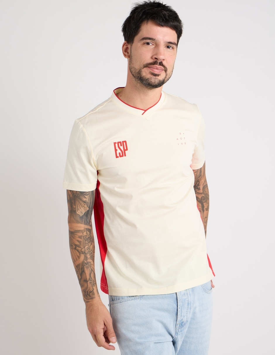 Playera mundial españa cuello v para hombre 2