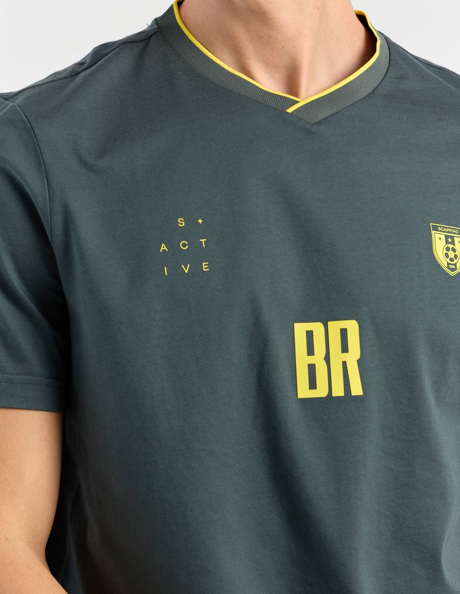 Playera Tshi000115Pv26 Mundial Brasil cuello V para hombre 3