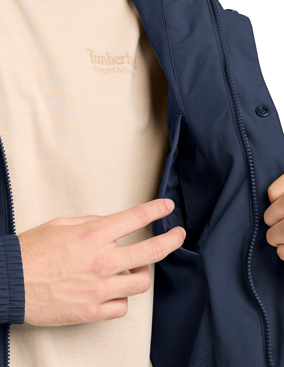 Chamarra bomber timberland impermeable con capucha para hombre