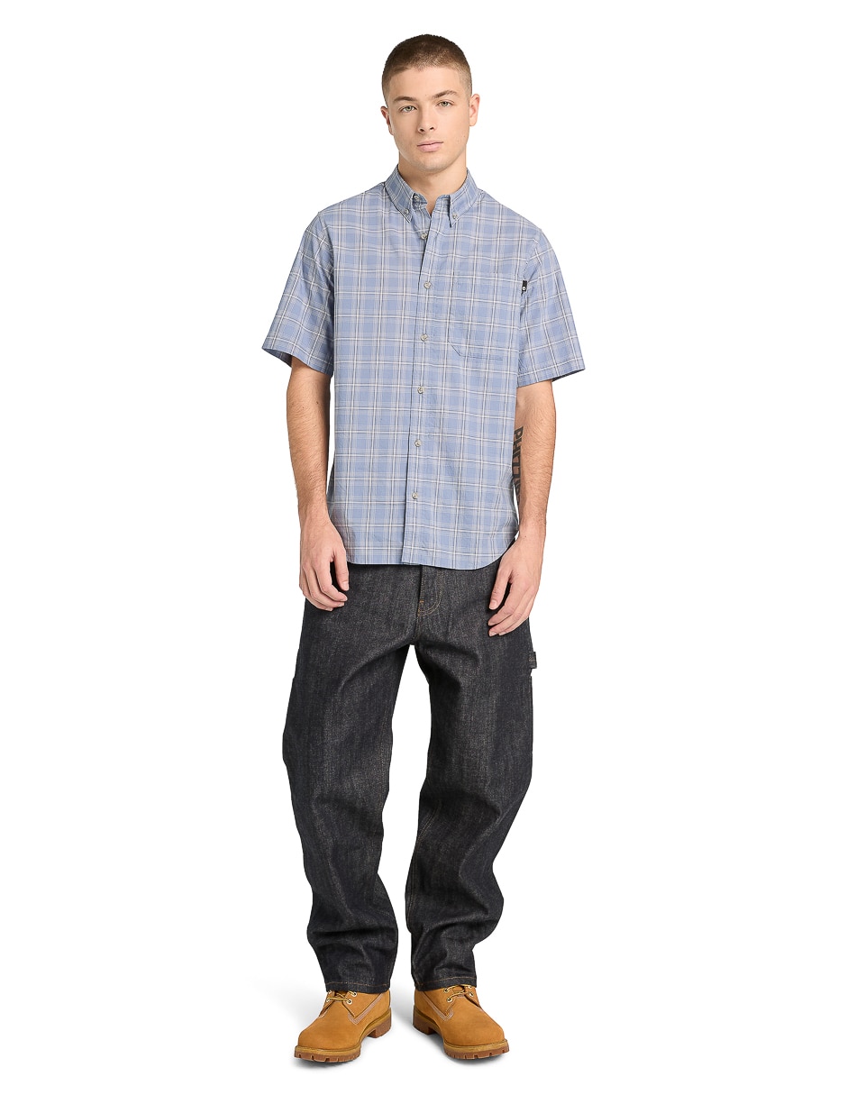 Camisa casual de algodón manga corta para hombre 3
