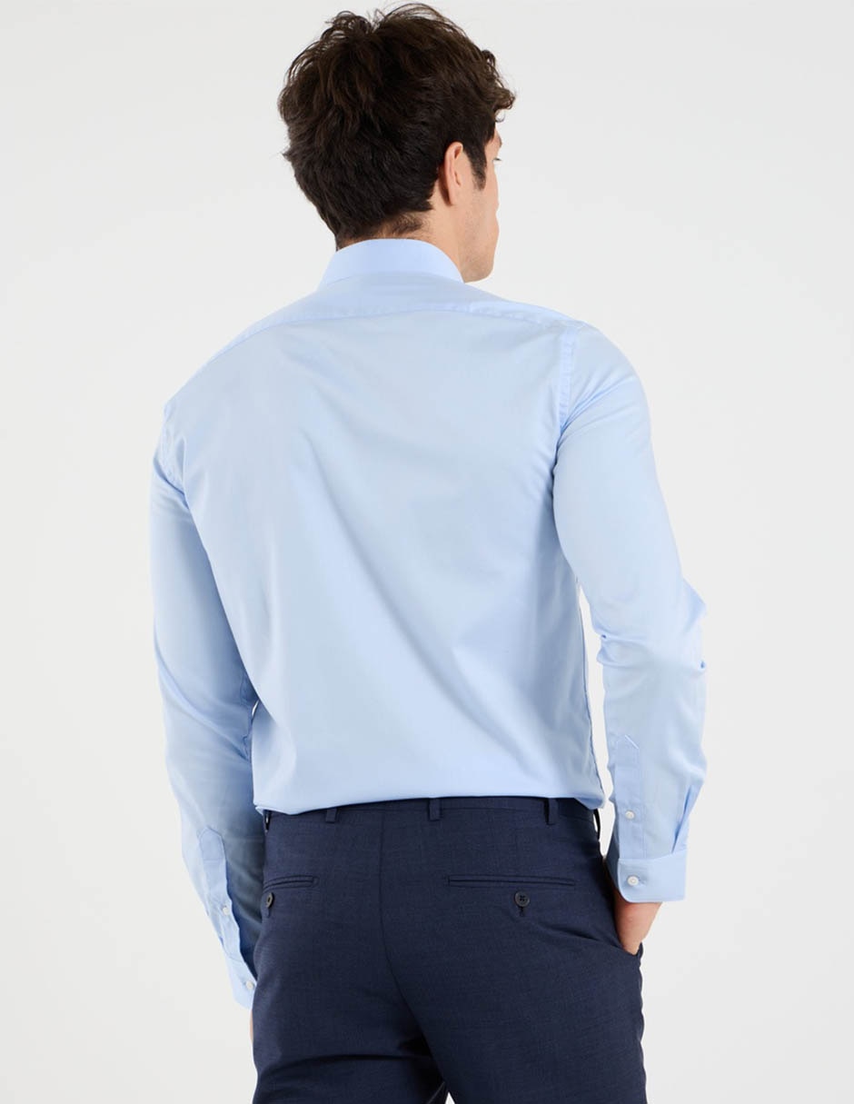 Camisa de vestir de algodón manga larga para hombre 2