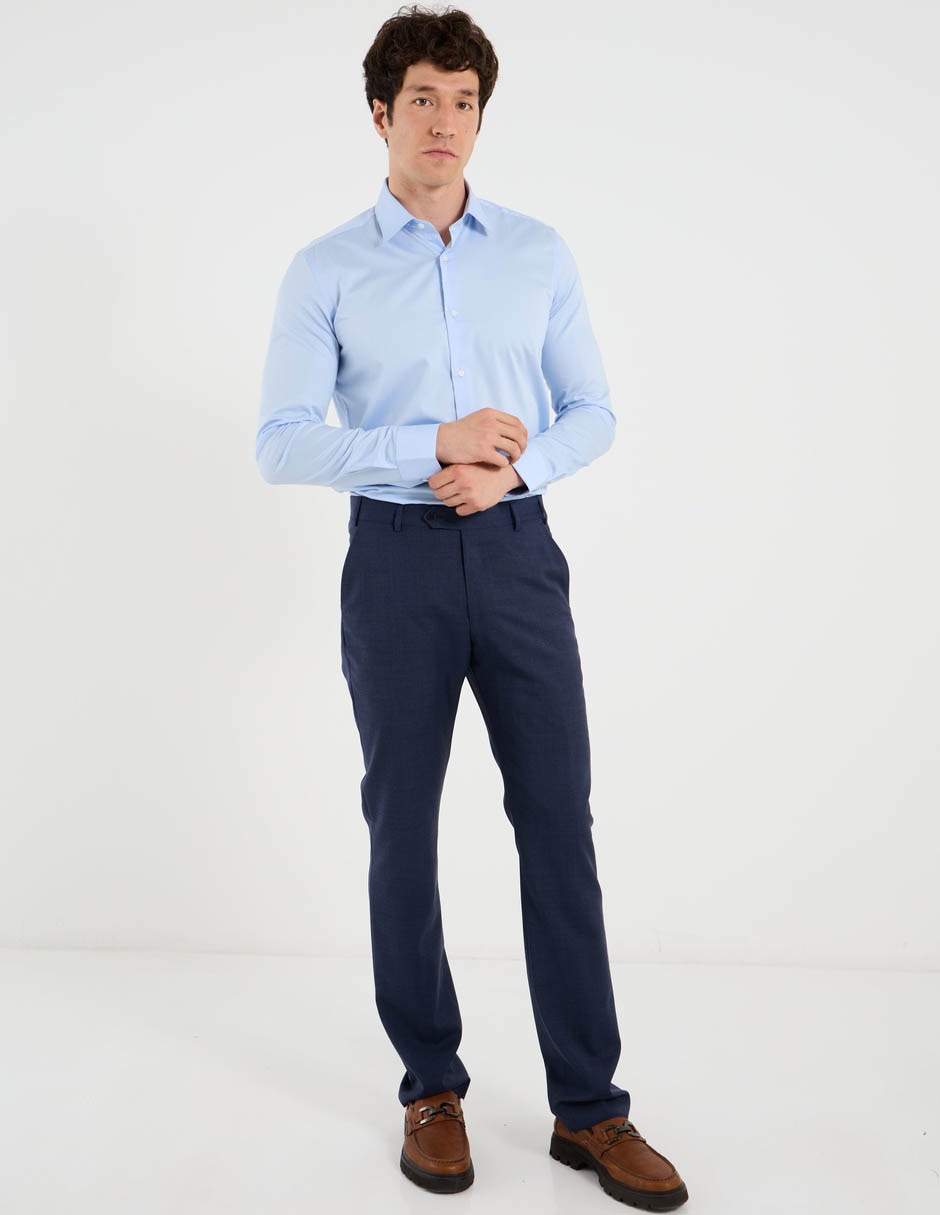 Camisa de vestir de algodón manga larga para hombre 3