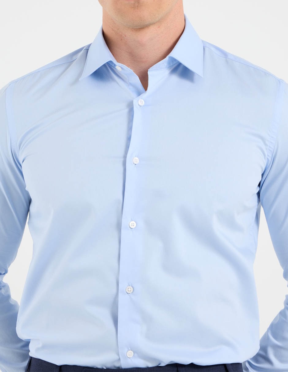 Camisa de vestir de algodón manga larga para hombre 4