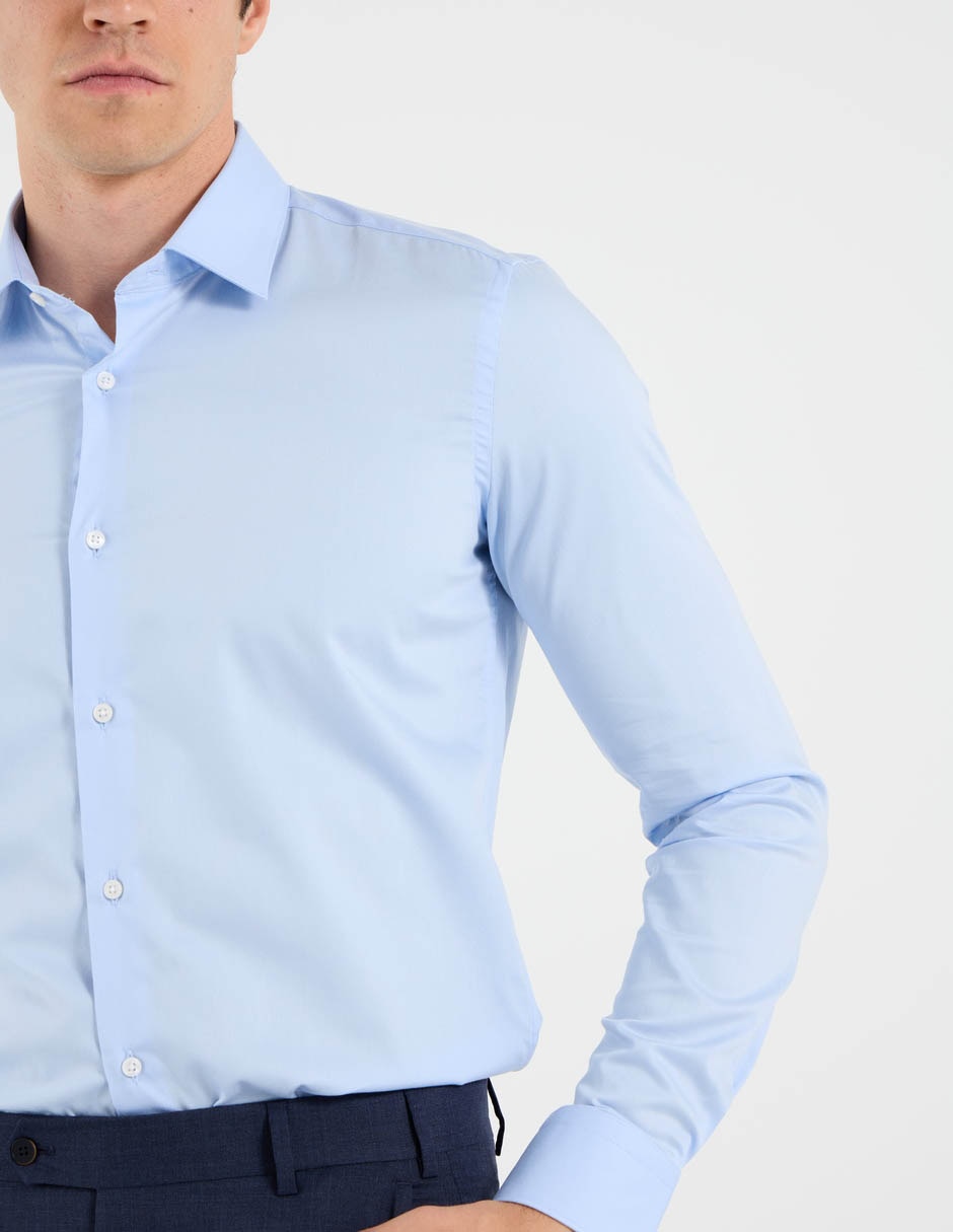 Camisa de vestir de algodón manga larga para hombre 5