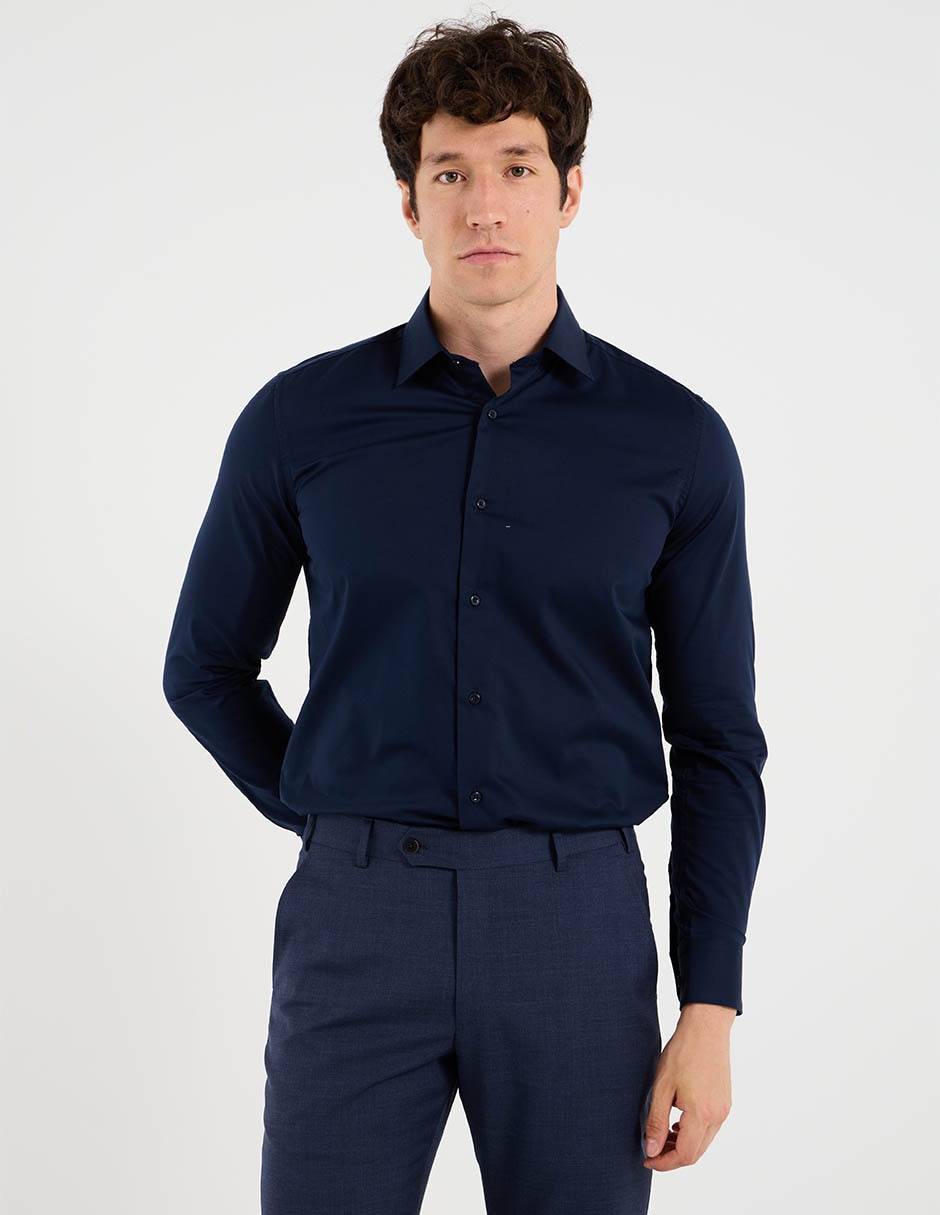 Camisa de vestir Scappino de algodón manga larga para hombre