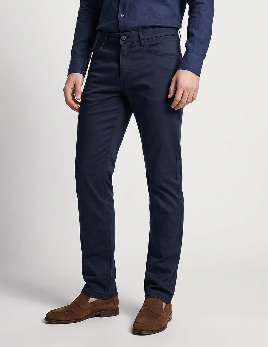 Pantalón casual slim de algodón para hombre