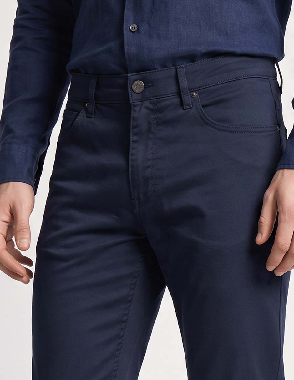 Pantalón casual slim de algodón para hombre 3