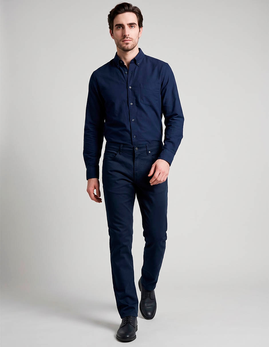 Pantalón casual slim de algodón para hombre Pantalón casual slim de algodón para hombre