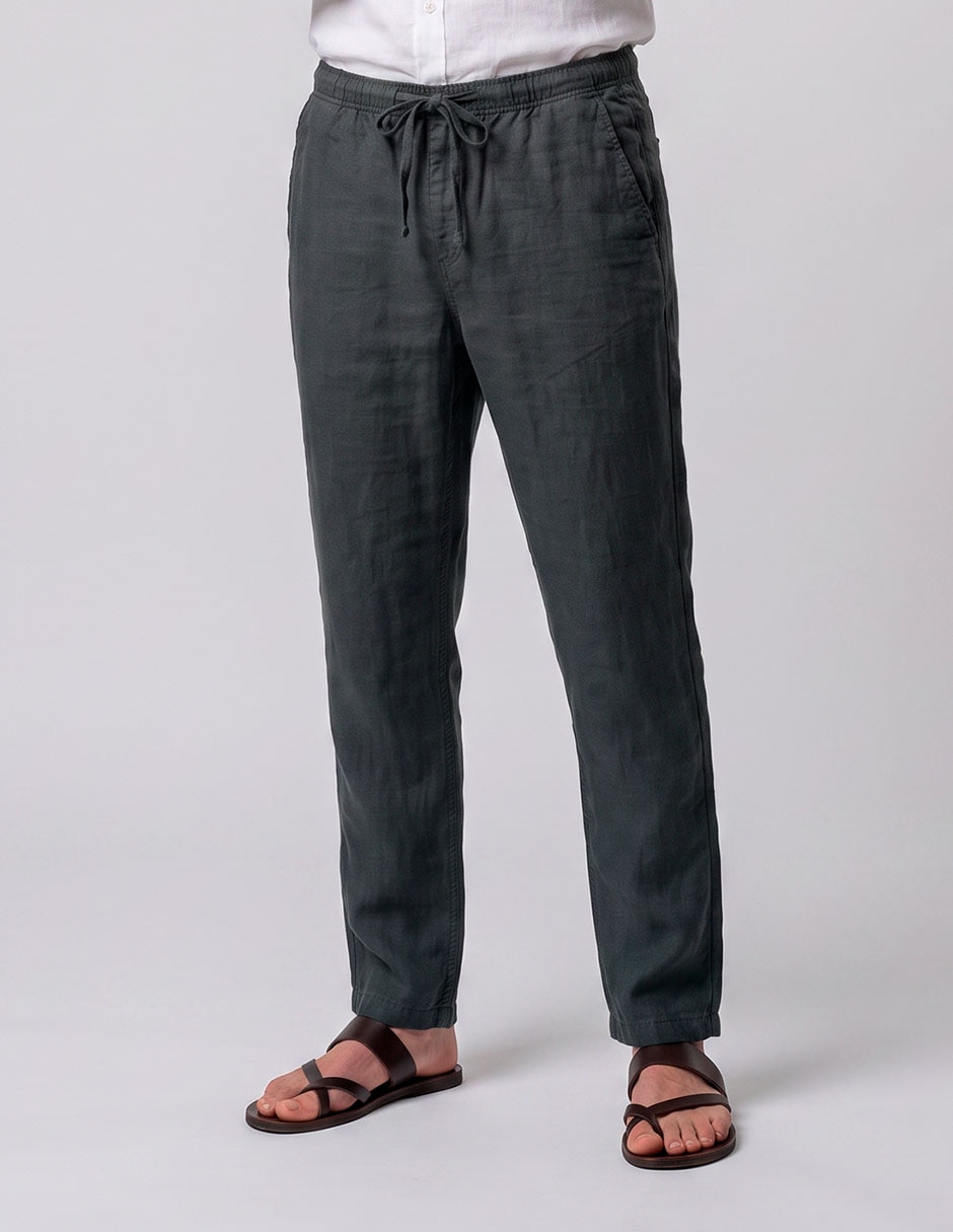 Pantalón regilar de lino para hombre