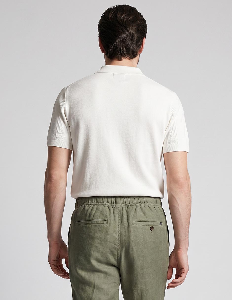 Pantalón playa recto de lino para hombre