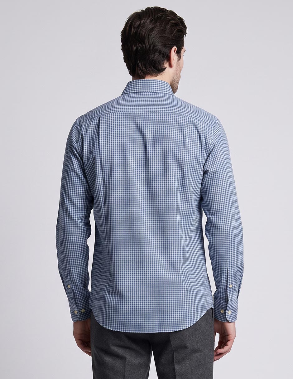 Camisa casual de algodón manga larga para hombre 2