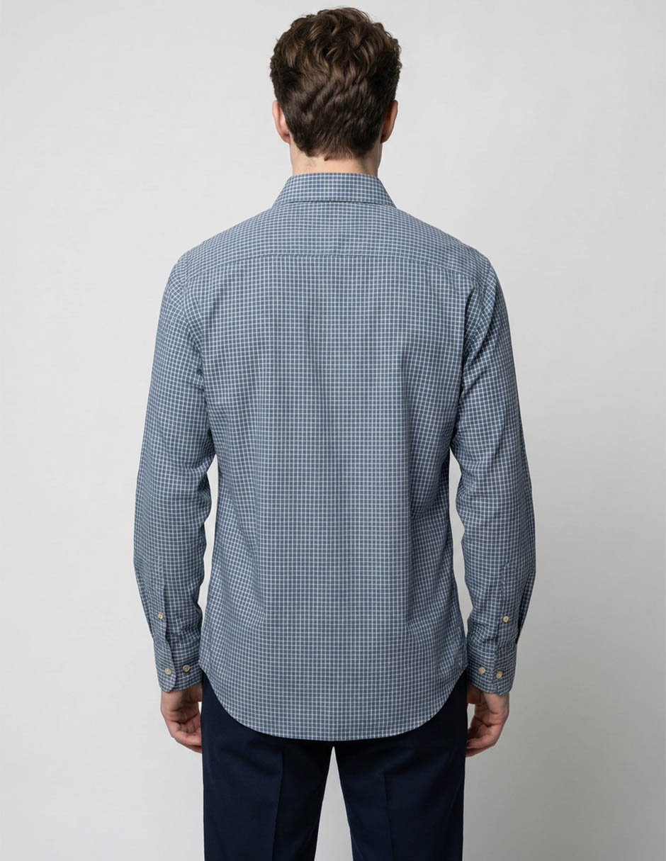 Camisa casual de algodón manga larga para hombre 2