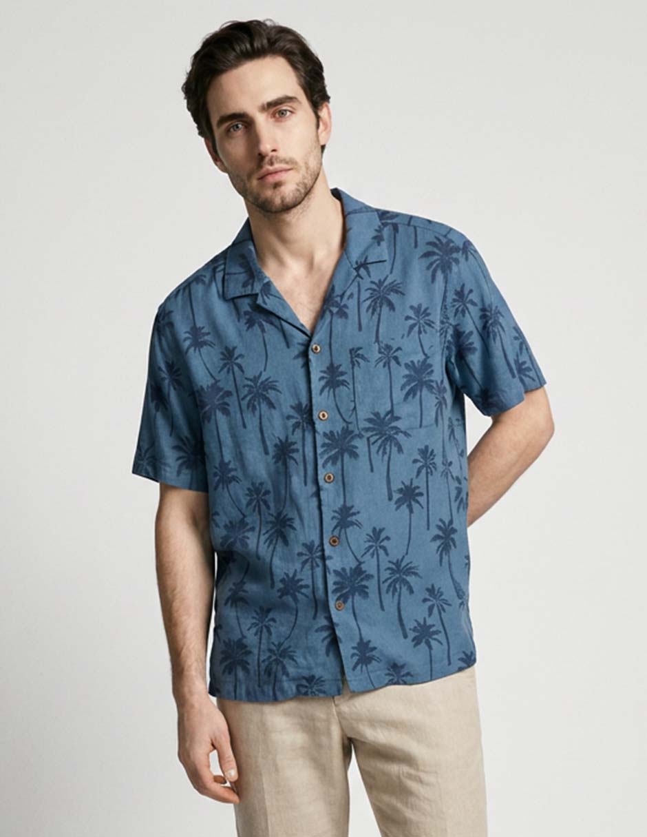 Camisa de playa manga corta para hombre Camisa de playa manga corta para hombre