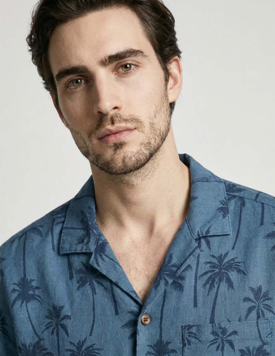 Camisa de playa manga corta para hombre 3