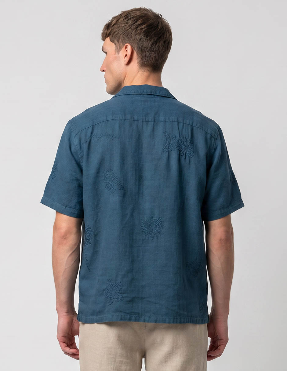 Camisa casual de algodón manga corta para hombre 2