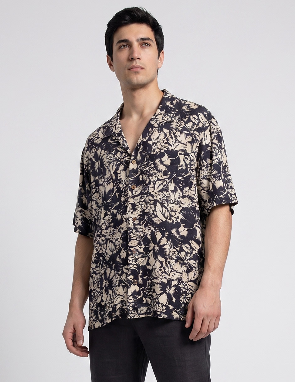 Camisa casual de algodón manga corta para hombre Camisa casual de algodón manga corta para hombre