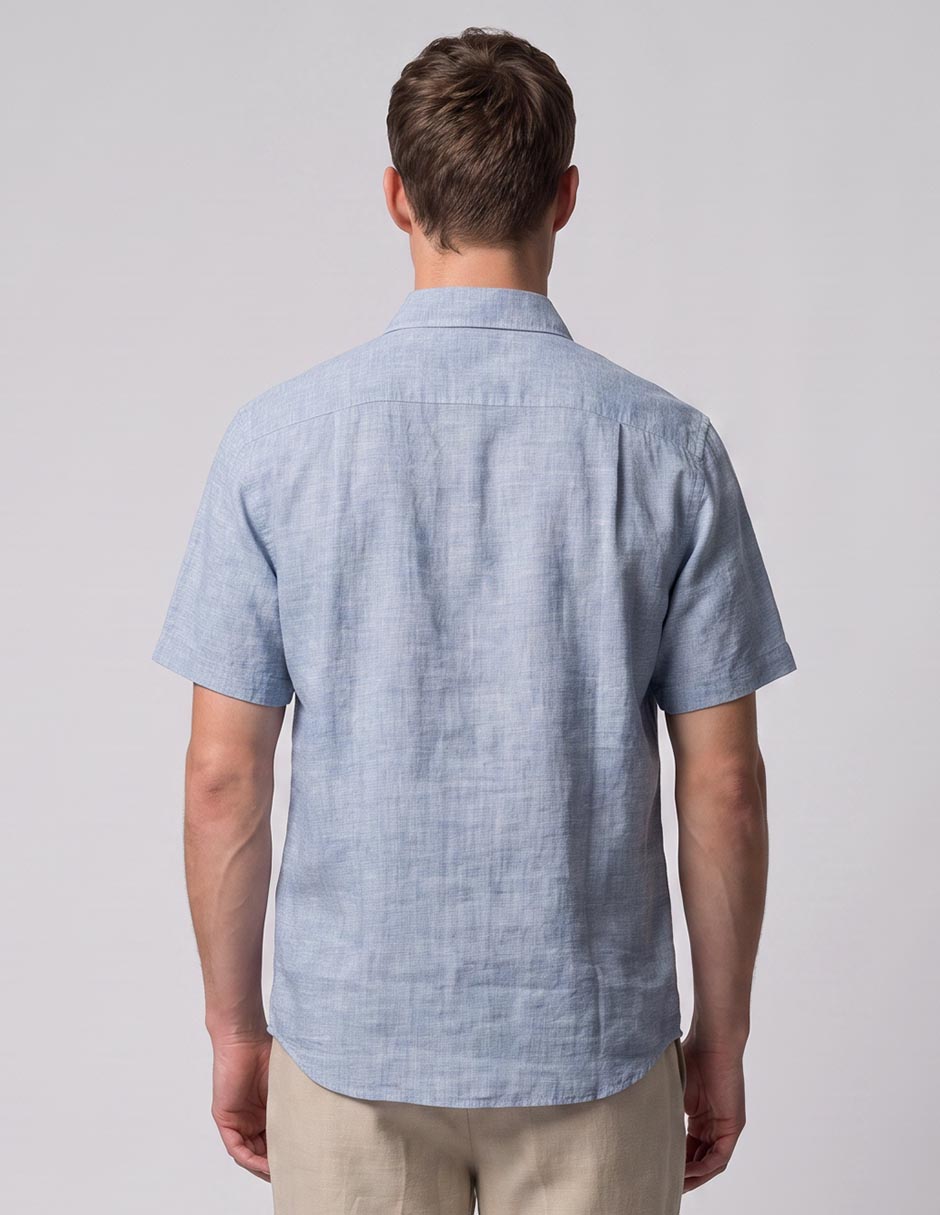 Camisa casual faherty manga corta para hombre